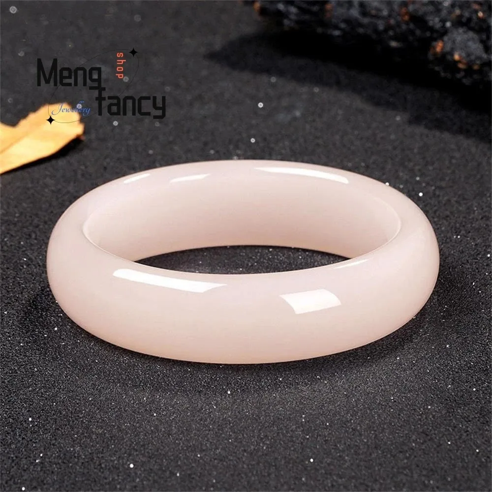 

Natural Hetian Jade Violet lotus Root Pink lime Blue Clear Water Bangle Women's Accessories Popular Fashion Jewelry Holiday Gift