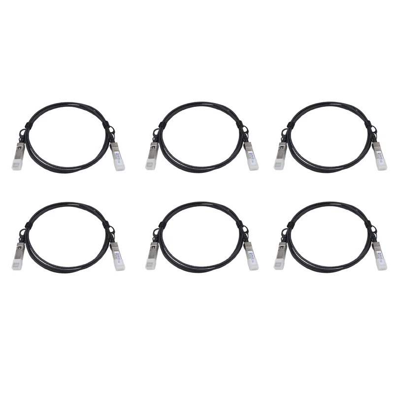 A69Z 6Pcs 2M DAC Cable 10G SFP+DAC Cable Passive Direct Attach Copper Twinax Cable 30AWG Compatible For Ubiquiti Mikrotik