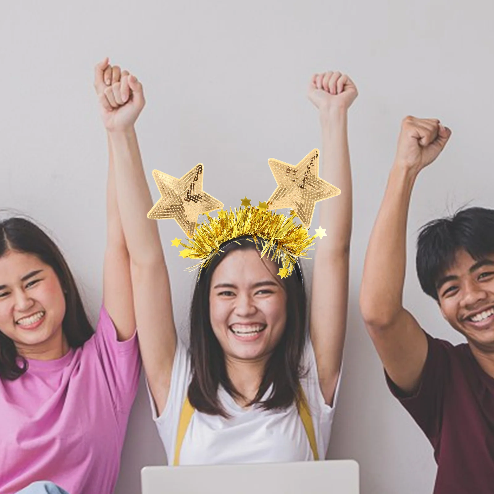 Party Headbands for Women Girls Sequin Star Headband Sparkling Design Exquisite Photo Props Easy to Wear Festive Accessories