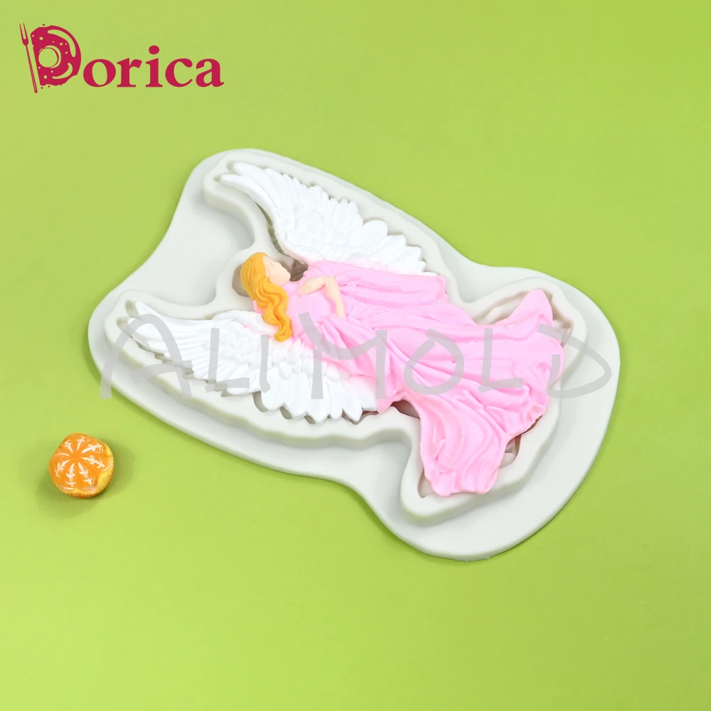 Angel Silicone Mold Fondant Sugar Chocolate Molds DIY Resin Clay Making Mould Wedding Birthday  Cake Decoration Kitchen Bakeware