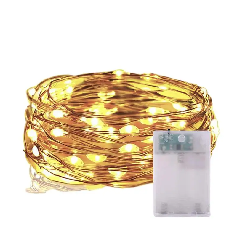 LEDS Starry String Battery Lights Fairy Mini LED Transparent Copper Wire For Party Christmas Wedding