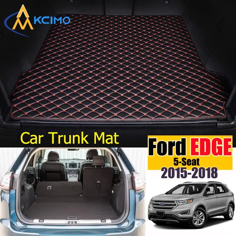 

The Trunk Cargo Leather Liner Car Boot Liner Cargo Compartment Floor Carpet Mud Kick For Ford Edge 2015-2018 5-Seat