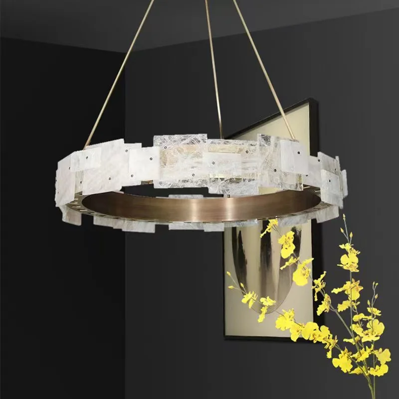 Modern Cloud Glass Chandelier Luxury Creative Pendant Lamp LED Round Hanging Light For Parlor Bedroom Dining Room Loft