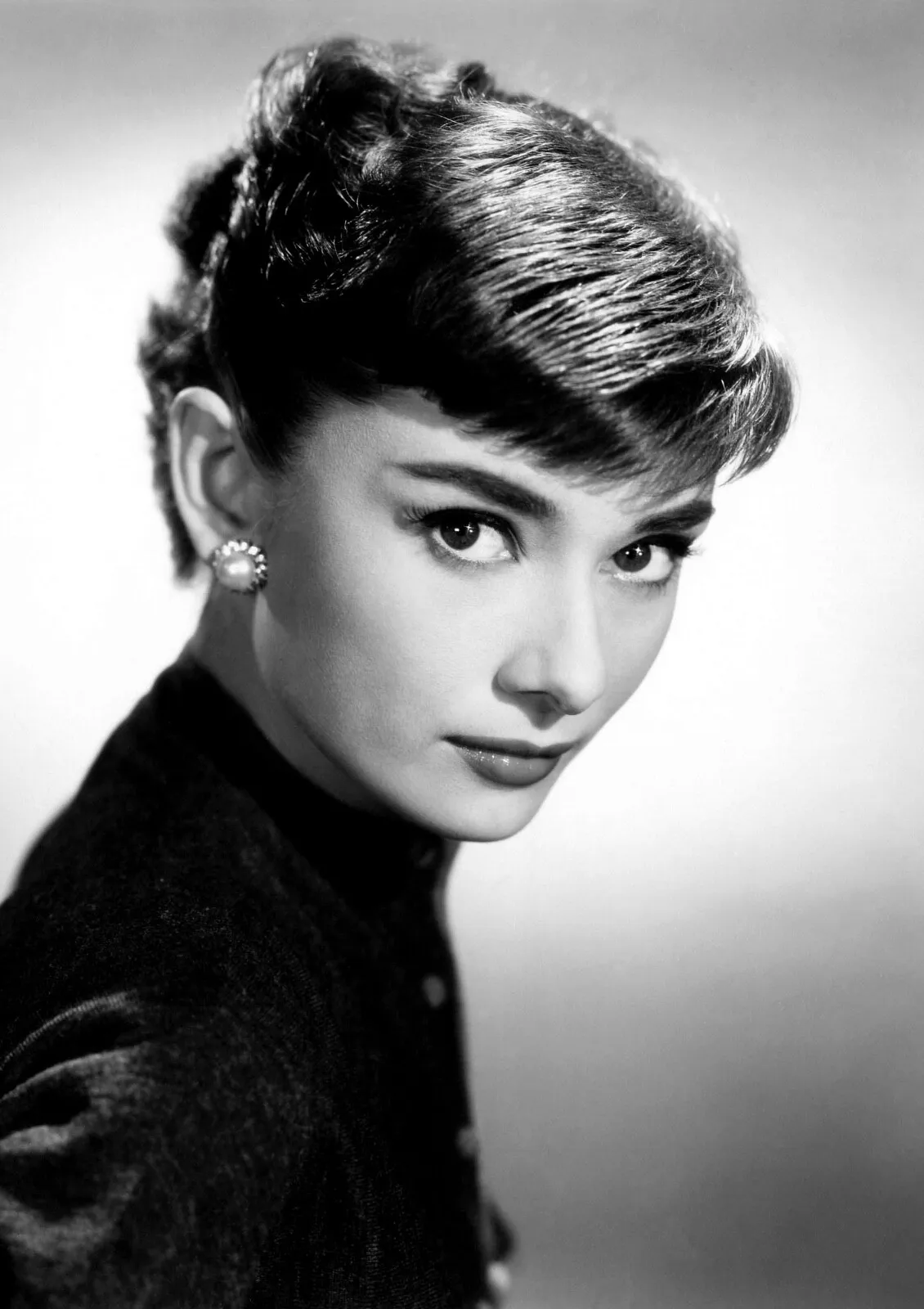 Audrey Hepburn Monochrome Photo Print Poster Wall Art Rome Decoration