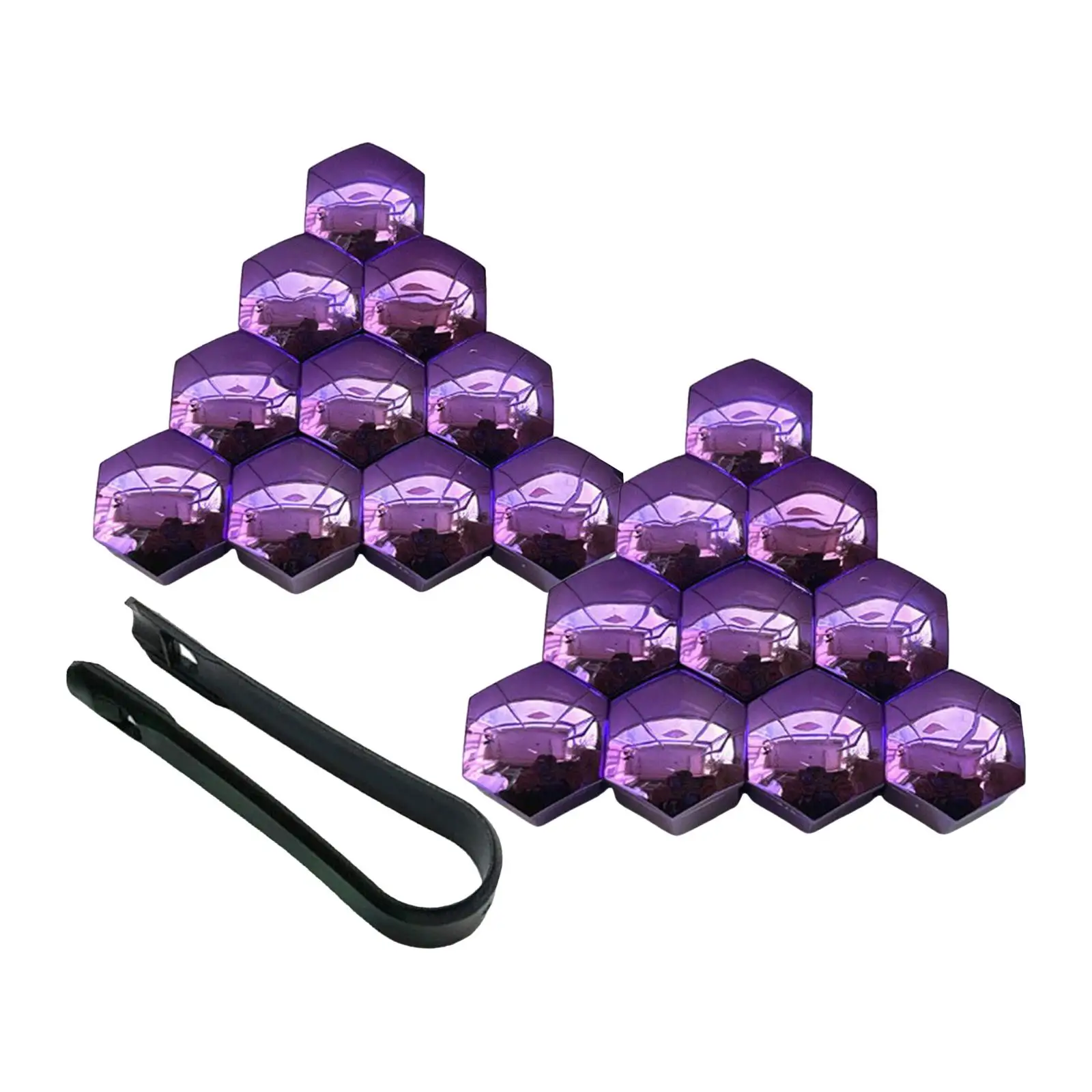 6x20 Pieces Car Wheel Nut Caps Covers Anti Rust Wheel Rim Cover Wheel Nut Caps Purple 21mm