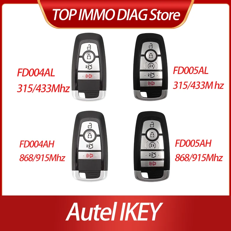 

1 шт./2 шт./5 шт. AUTEL IKEY FD004AL FD005AL FD004AH FD005AH 315/433/868/915 МГц универсальный смарт-ключ для KM100 IM508 IM608 XP400Pro