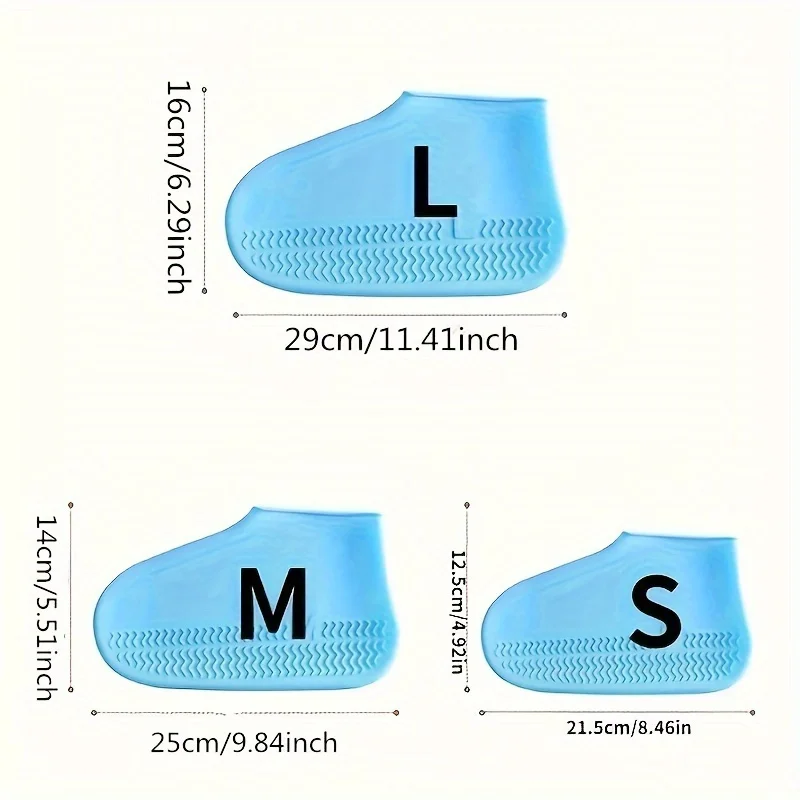 زوج واحد من أحذية المطر القابلة لإعادة الاستخدام يناسب أغطية الأحذية الرجالية والنسائية لحماية المطاط غير القابل للانزلاق مناسبة للأيام الممطرة الخارجية. #3