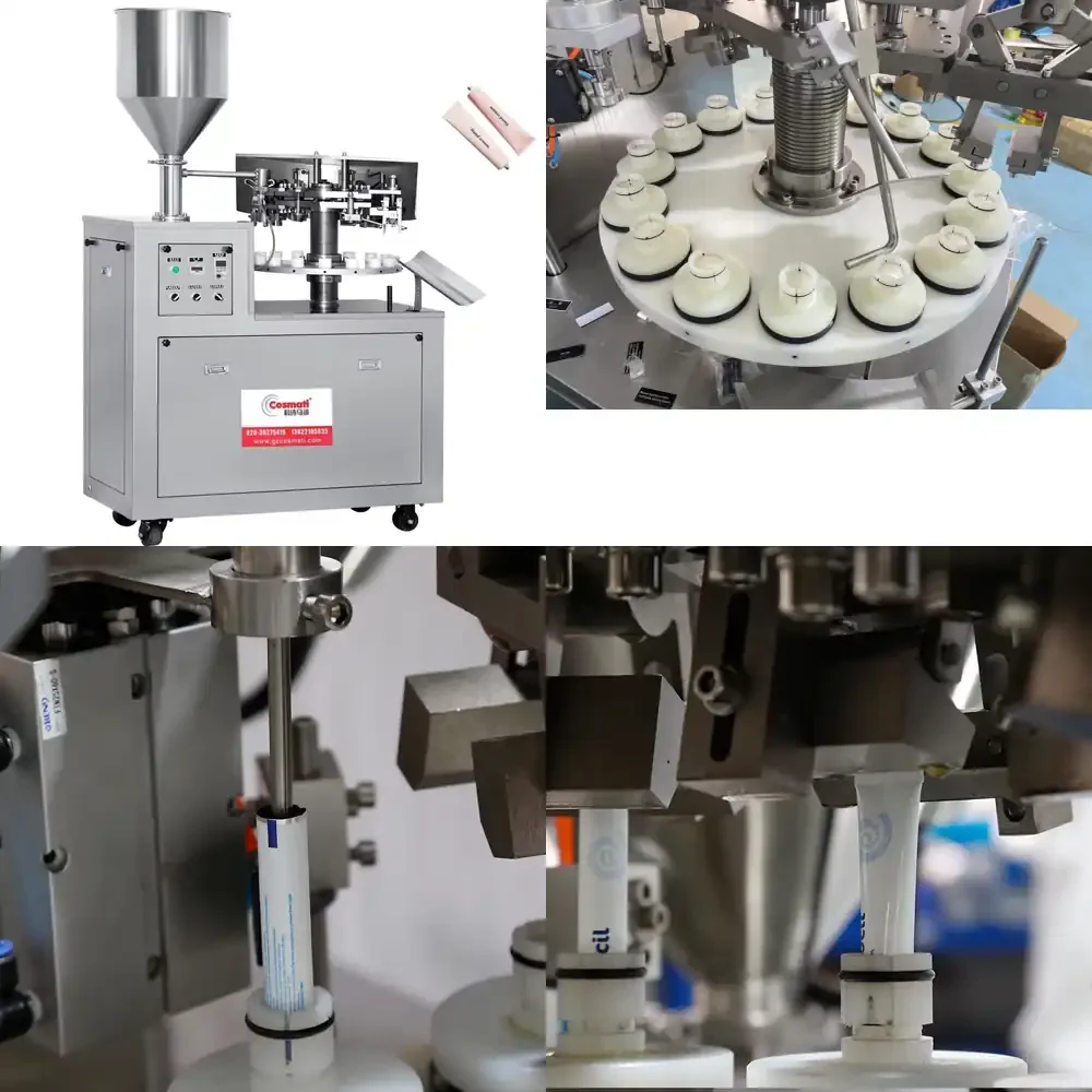 Semi-Automatic High-Accuracy Plastic & Aluminum Tube Filling and Sealing Machine with Glue Filler