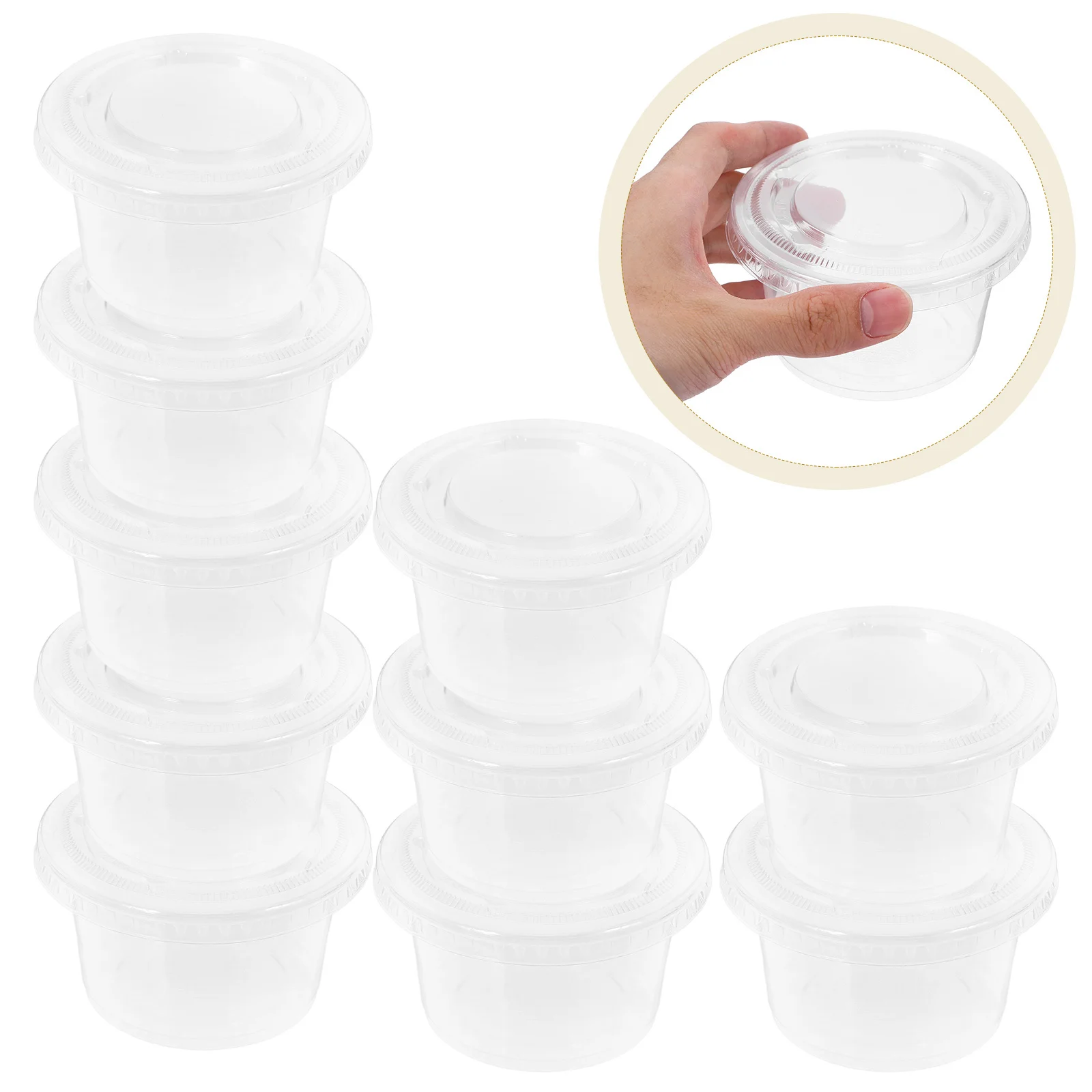 

200Pcs Clear Plastic Dessert Cups Disposable Pudding Cups with Lids Perfect for Fast Food Takeout Jelly Plastic Cup with Lid