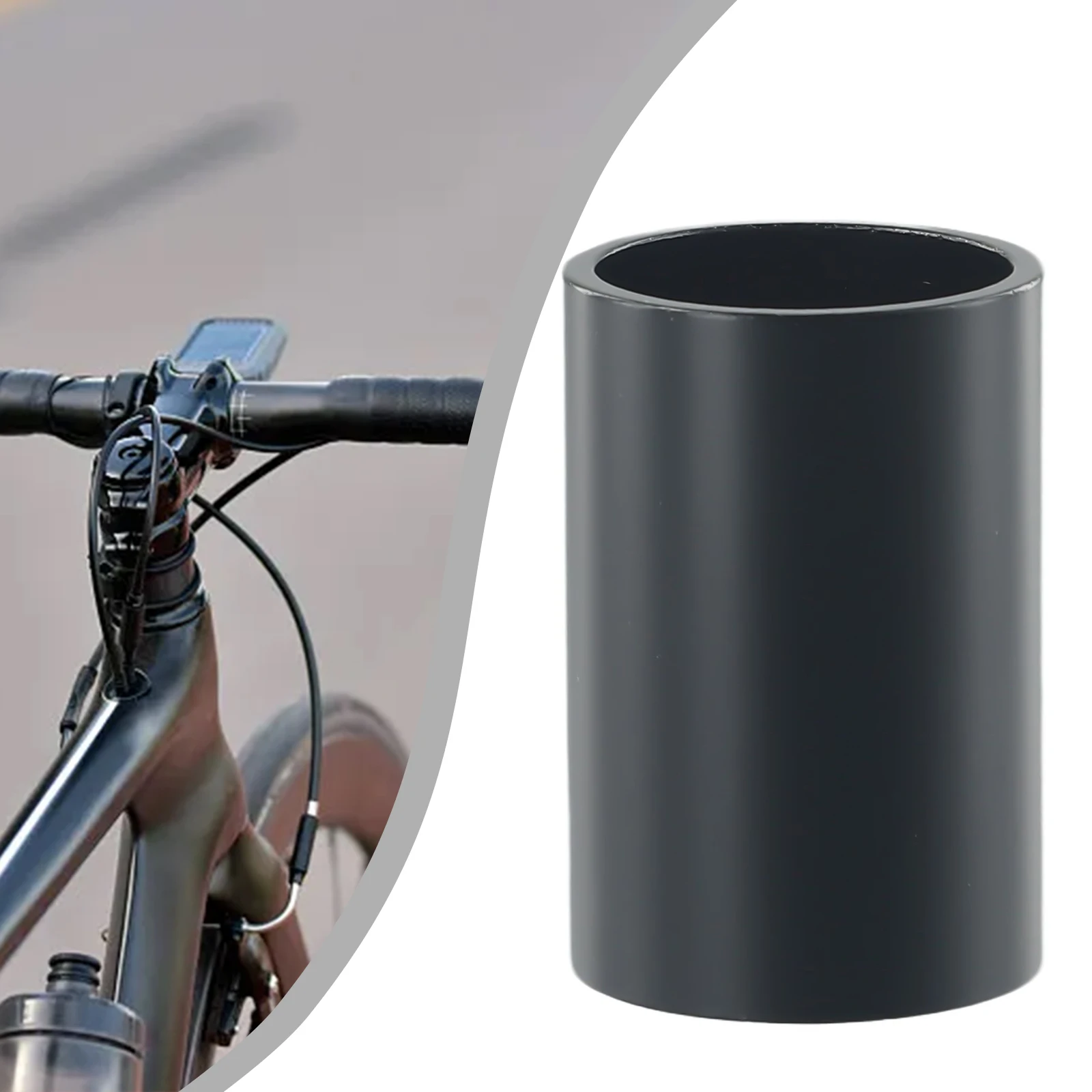 Black Bike heighten Cycling Thicken 50mm Aluminum alloy Bicycle Extend Front fork Gasket Handlebar Spacer Useful