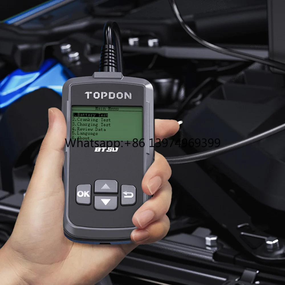 BT50 New Arrival Car Battery Tester 12V Analyzer Capacity Load Tester Cranking System Test 100-2000CCA