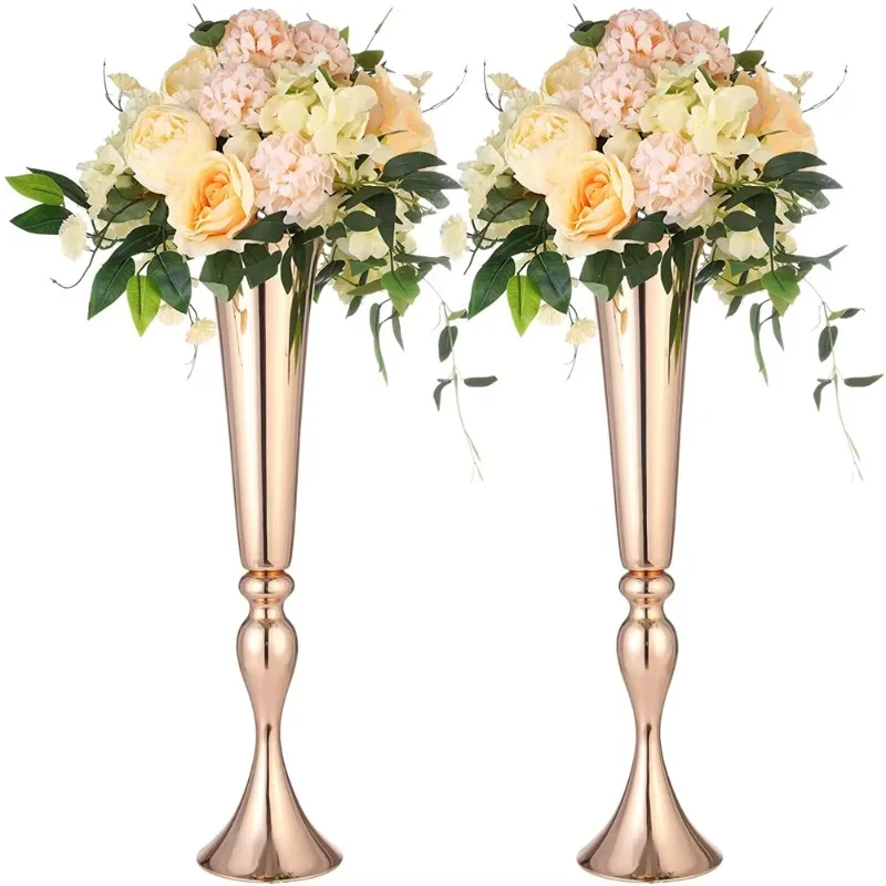

Wedding party event decorations metal vase dining table ornaments flower stand gold and silver black and white