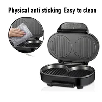 Anti-Stick Electric Hamburger Grill - Breakfast Maker for Pancakes, Eggs & Steak with Safe Touch Handle 3