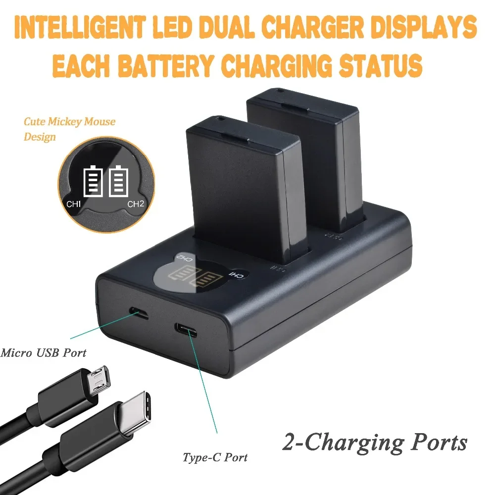 DMW-BLC12 Battery/ USB Charger for Panasonic DMC GH2 G5 G6 V-LUX4 DMC-GH2 FZ1000 FZ200,Leica BP-DC12 V-Lux 4,Leica Q,Sigma BP-51