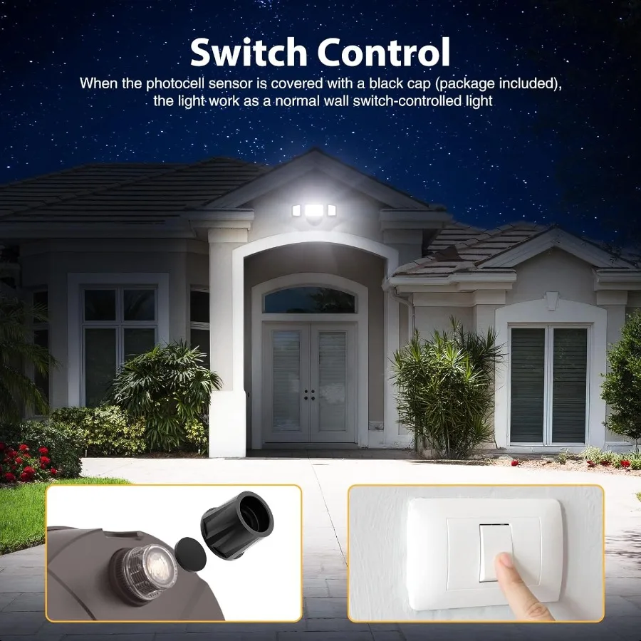 60W LED-buitenverlichting 3 verstelbare koppen Veiligheidsverlichting Armatuur 6500K