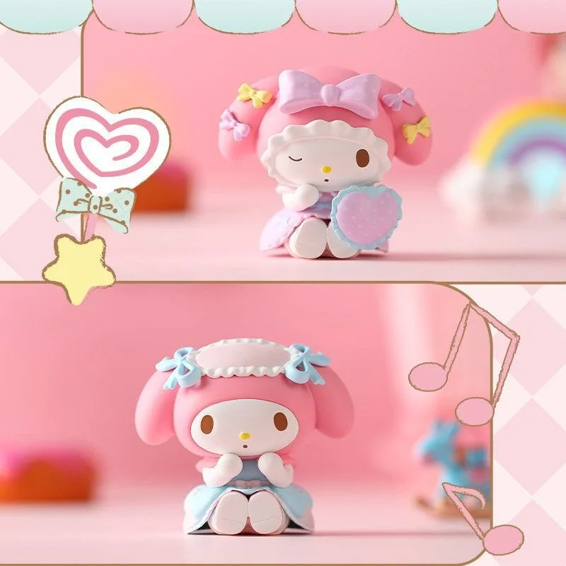Sanrio family genuine cartoon cute and beautiful Melody Secret Forest Tea Party series blind box ornaments trendy toy figures view 5