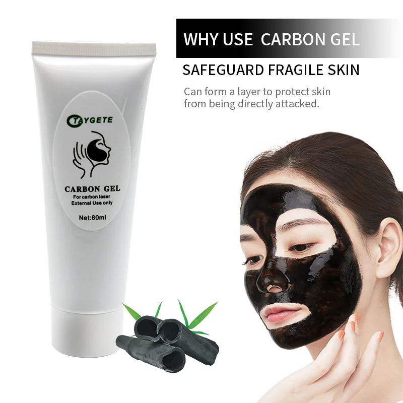 Gel de carbono negro, limpieza profunda, crema facial hidratante, máscara para ND Yag, láser, rejuvenecimiento de la piel, eliminación de espinillas, cuidado blanqueador