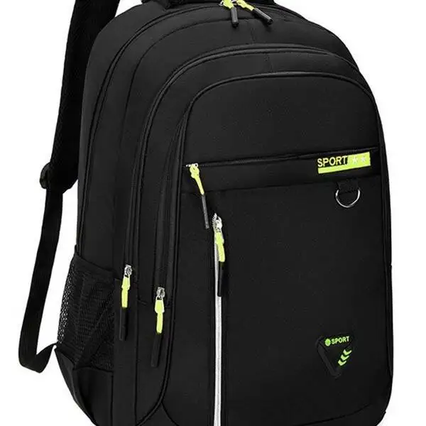 Neutral Brand Multi-layered Backpack For Men And Women With Various Pockets,suitable For Business Trips.made Of Nylon Material.