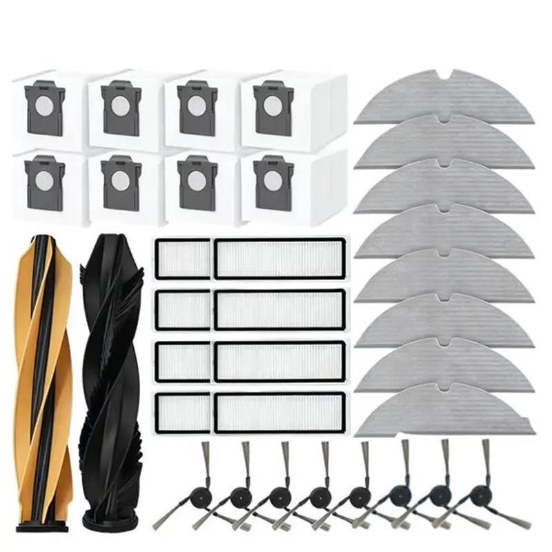 

34 шт. для Dreame D20 Pro / D20 Pro Plus / RLD43SA / RLD43S Основная боковая щетка для пылесоса, фильтр, мешки для пыли