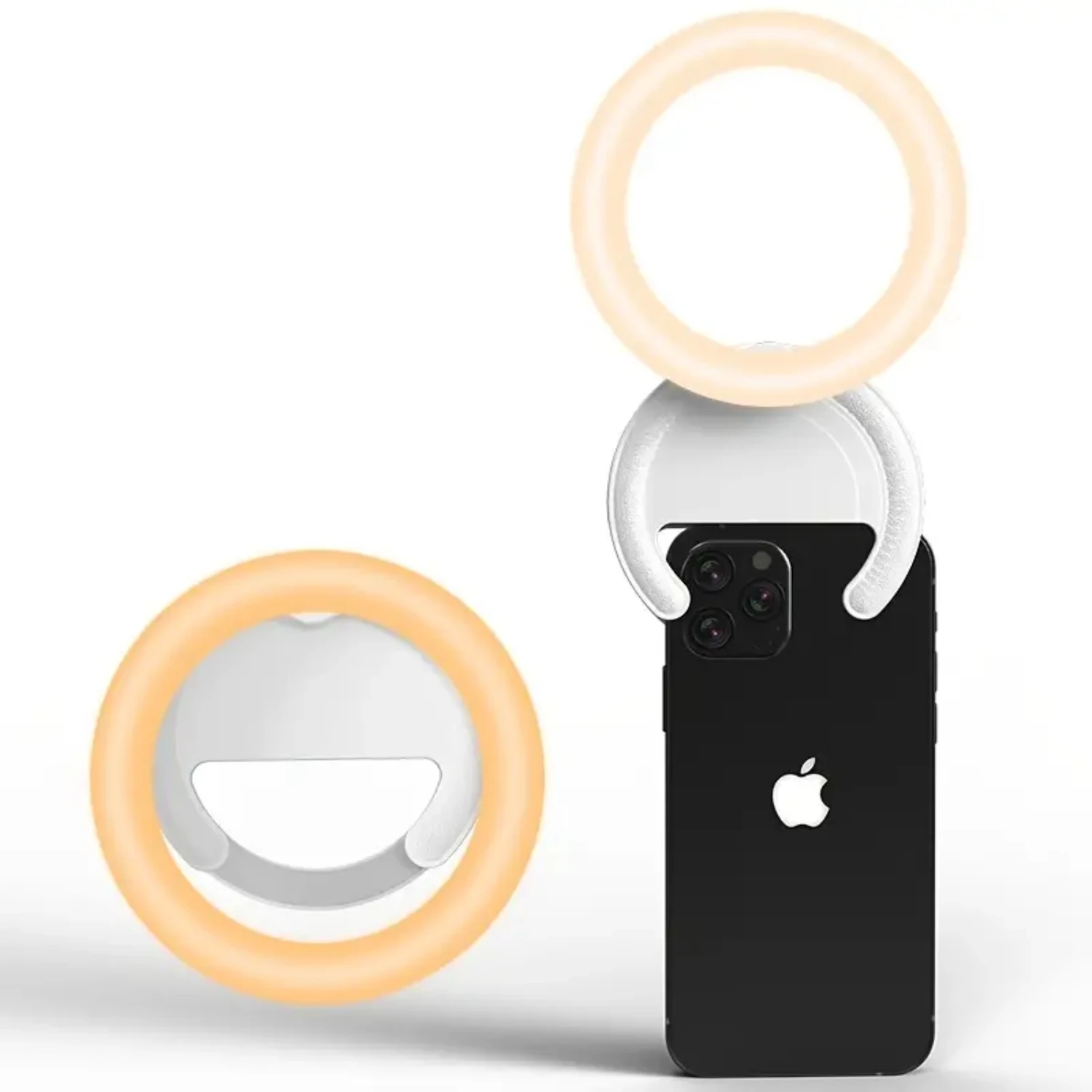 

Selfie Ring Light Rechargeable Portable Clip-on Selfie Fill Light For Smart Phone Photography, Camera Video, Girl Makes Up