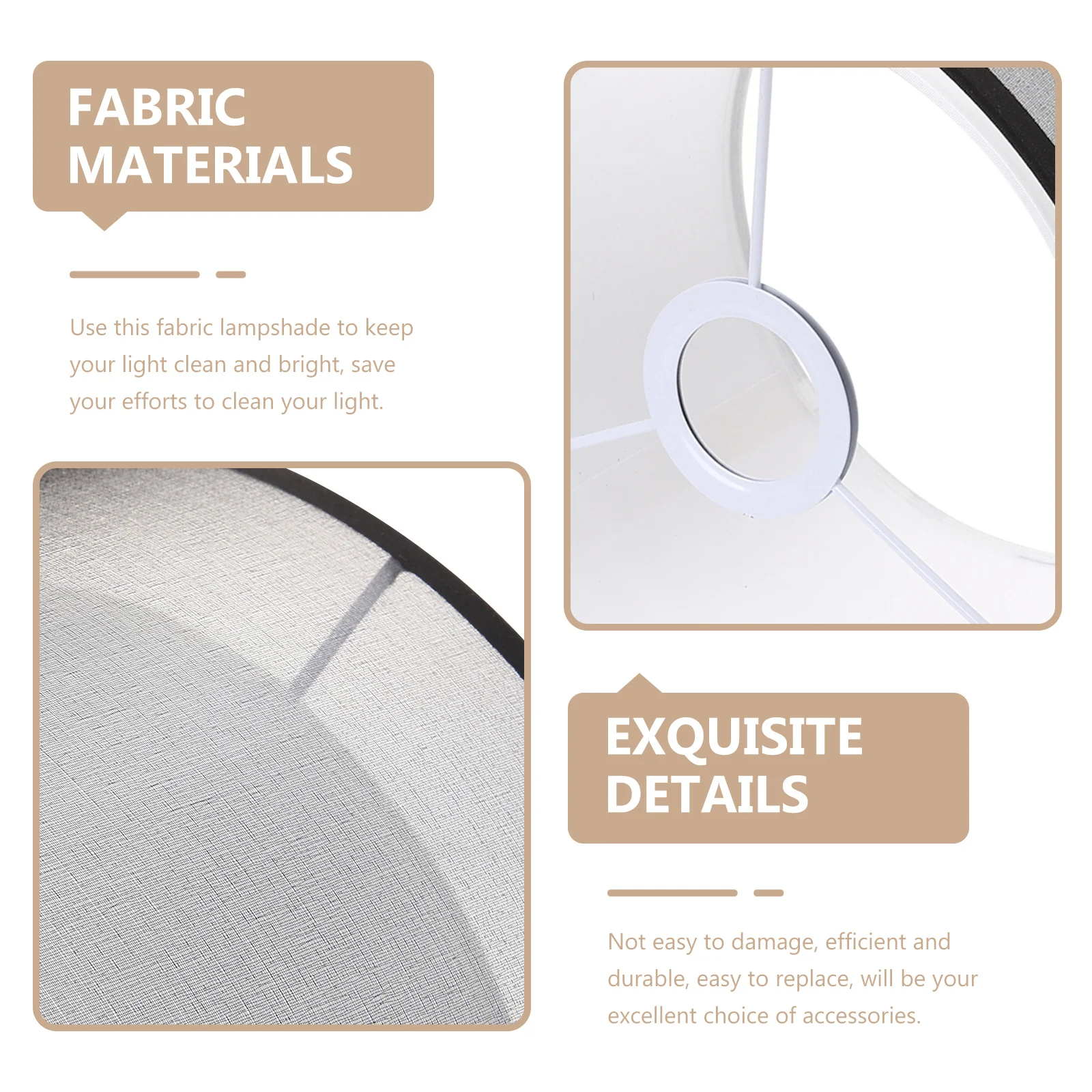 

Double Layer Fabric Lamp Shade Soft Warm Decorative Cover for Pendant Floor Desk Table Light Fixture Accessory