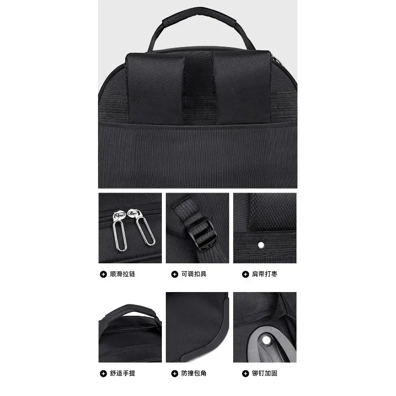 Men\'s New Large-capacity Travel Backpack Trolley Business Computer Bag with Wheels Women\'s Multi-layer Trolley Luggage Bag