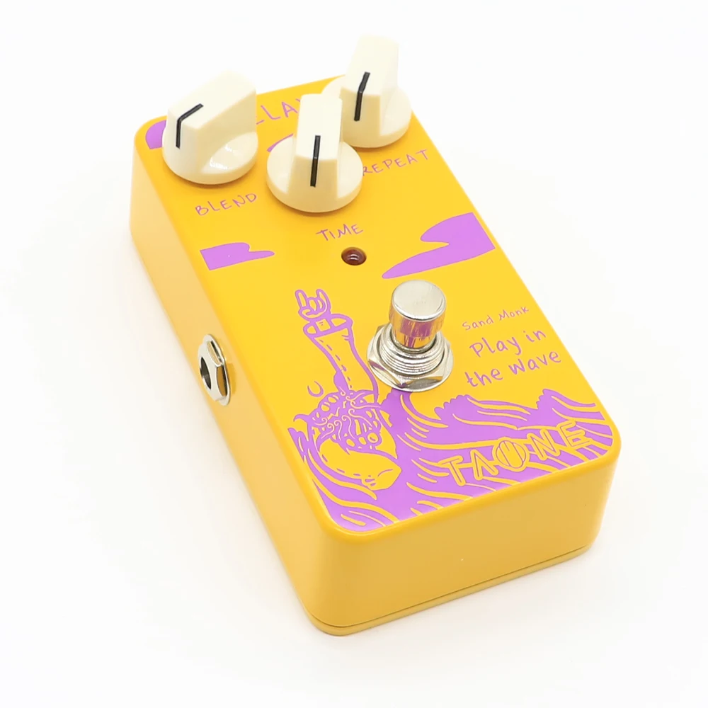 Moen Electric Guitar Pedal Effects Delay Blend Repeat Time Control Output Input Jack 3PDT True Bypass DC 9V \
