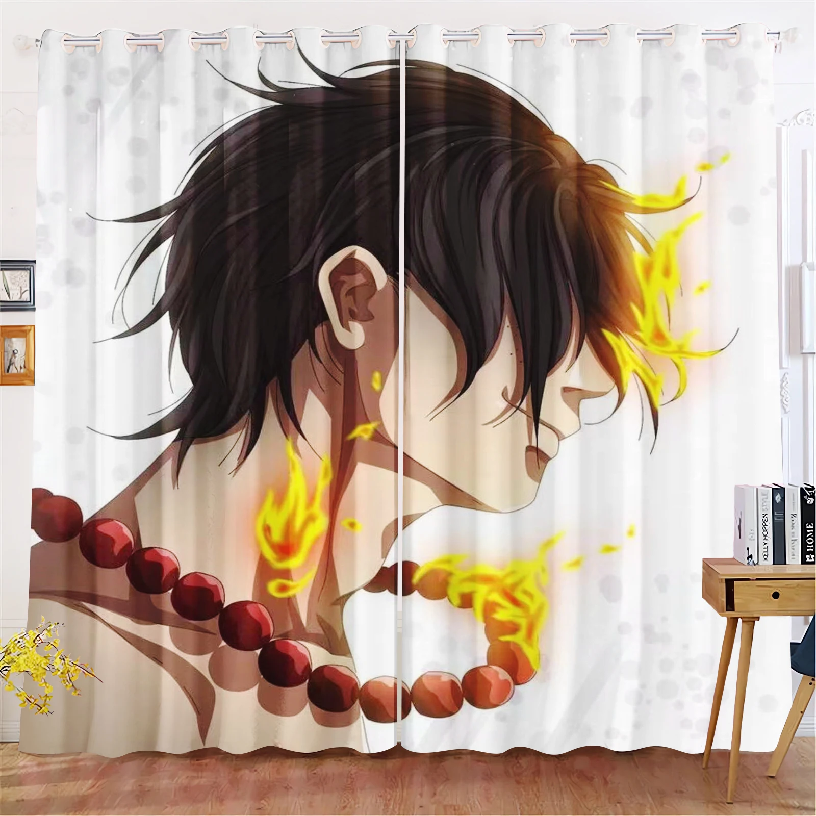 Monkey D Luffy Curtain Cartoon Blackout Polyester One Piece Fashion Suitable Bedroom Kids Home Adult Room Decoration