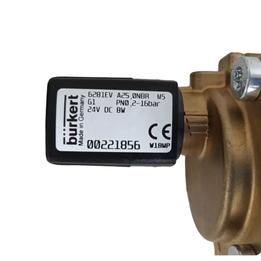 6281 Series Burkert Solenoid Valve 00221853 G1 2/2 Normally Closed 20.0 Flow Hole 00221854 00221855
