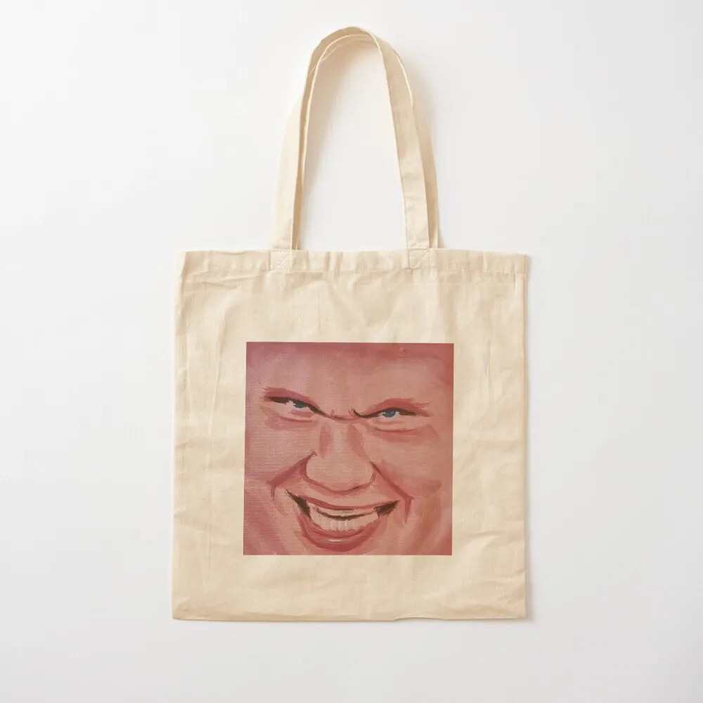 

Evil Erling Haaland face Tote Bag shopping bag canvas bags foldable reusable bag Women's bags Canvas Tote