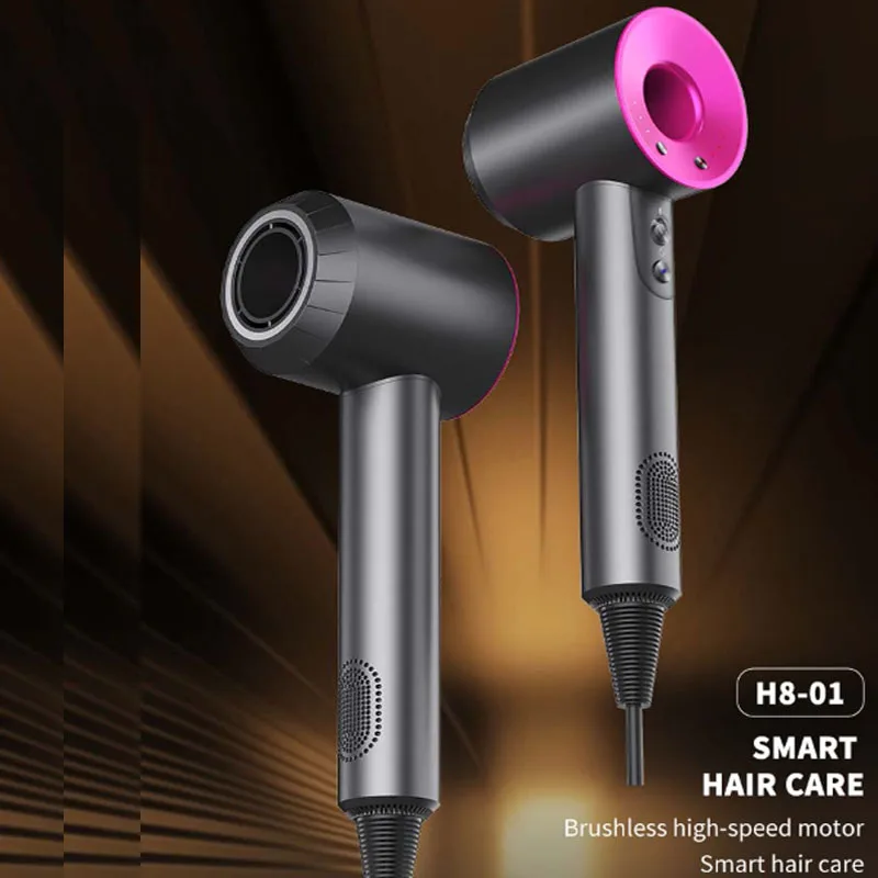 Sèche-cheveux pliable Anion 110000 haute vitesse, soins capillaires professionnels, vent 62 mumental, 1600W, séchage rapide en 2 minutes, négatif