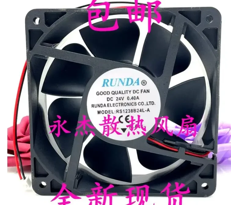 

Ltsf For RUNDA RS1238B24L-A DC 24V 0.40A 120x120x38mm 2-Wire Server Cooling Fan 12cm