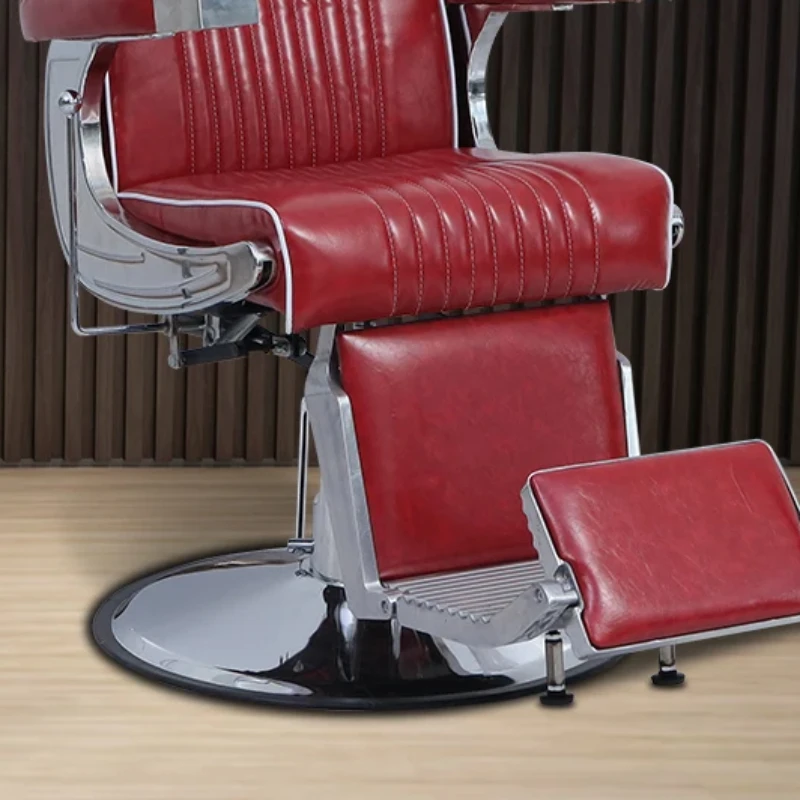 Head Barber Chair Pedicure Reclining Salon Chair for Hair Stylist Hairdressing Retro High-End Shaving Men Luxury Barber