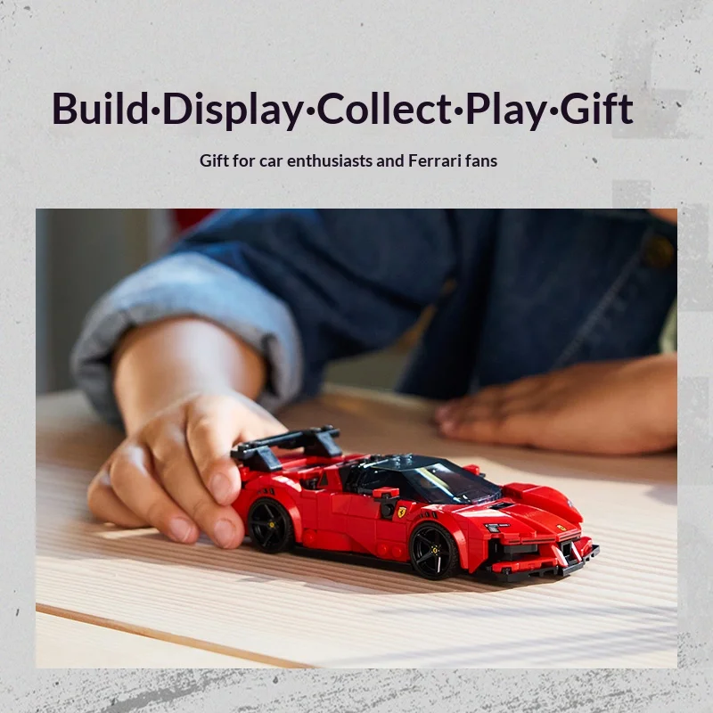 LEGO Building Blocks Super Racing Series 77254 Ferrari SF90 XX Stradale Sports Car Boys Puzzle Building Blocks Toy Gift