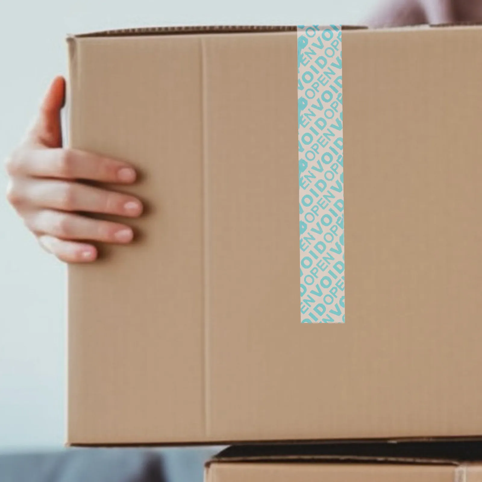 Red Tamper Evident Void Security Tape High Adhesion for Shipping Packaging Boxes Easy Application with Dispenser Non-Transfer