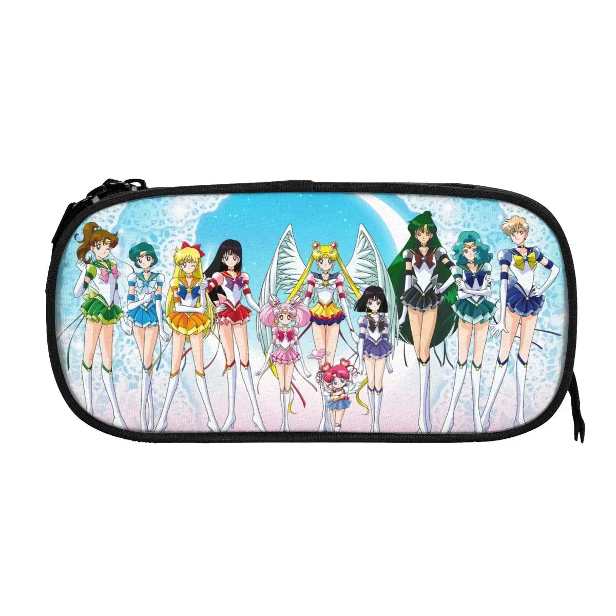 Anime S-sailor Girls Moon Big Capacity Pencil Pen Case Office College School Large Storage Bag Pouch Holder Box Organizer