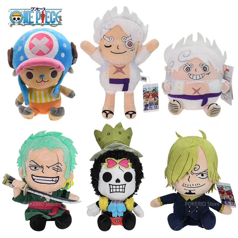 Peluche Original de One Piece, Gear 5, Luffy, Sanji, Brook, Tony Tony Chopper, Animal de Peluche Suave, Regalo de Anime Genuino para Niños