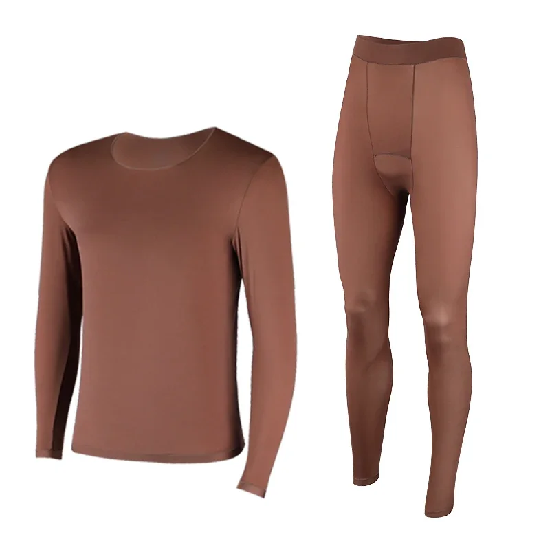 Lange Johns Thermo Unterwäsche Set Mann 2 Stück nahtlose hochela tische Herbst Winter Hautpflege Thermo Shirt leichte lange Unterhose