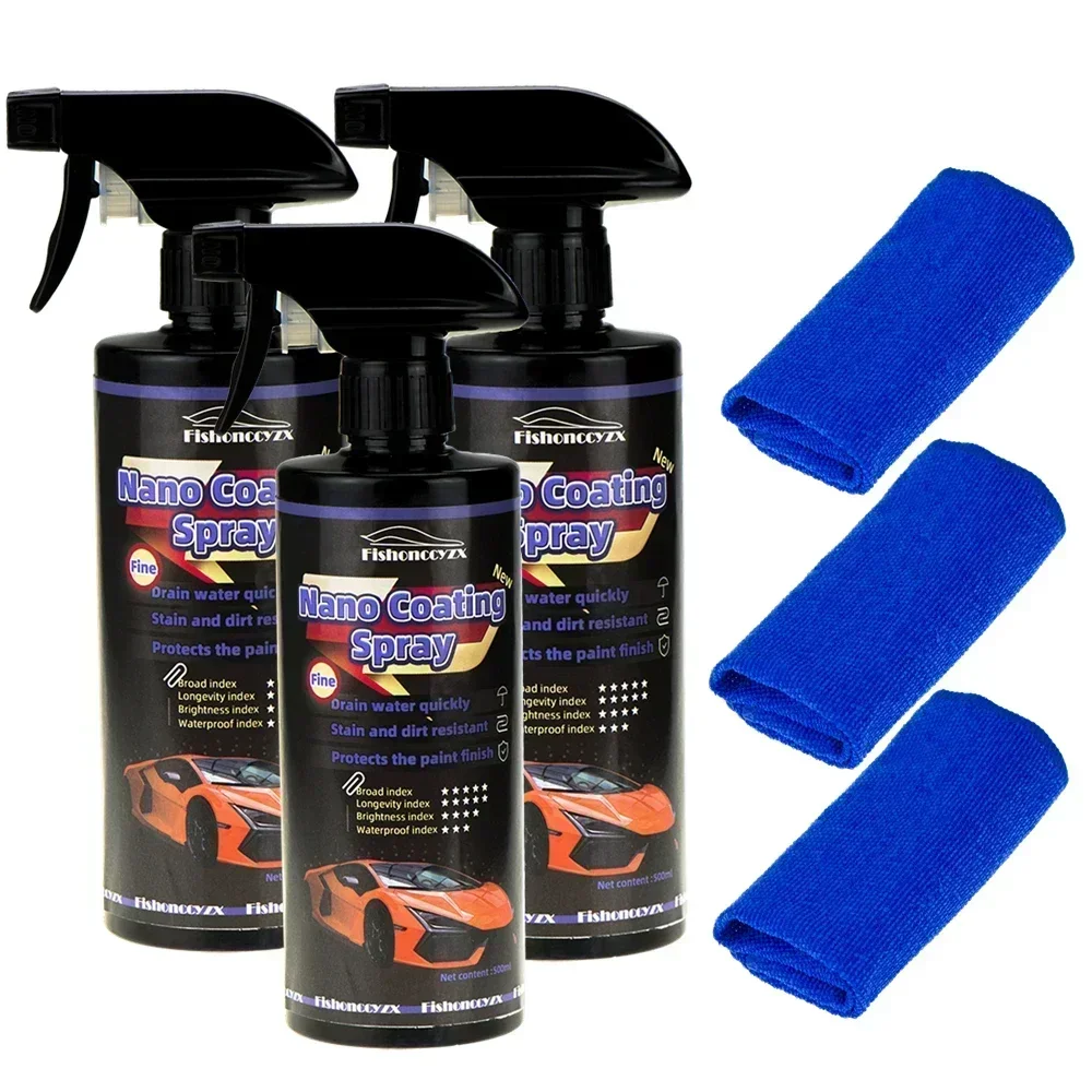 

Керамическое автомобильное покрытие, 500 мл, нано-жидкое стекло, кристалл, гидрофобное, водостойкая полировка, твердость краски, жидкое стекло для автомобилей