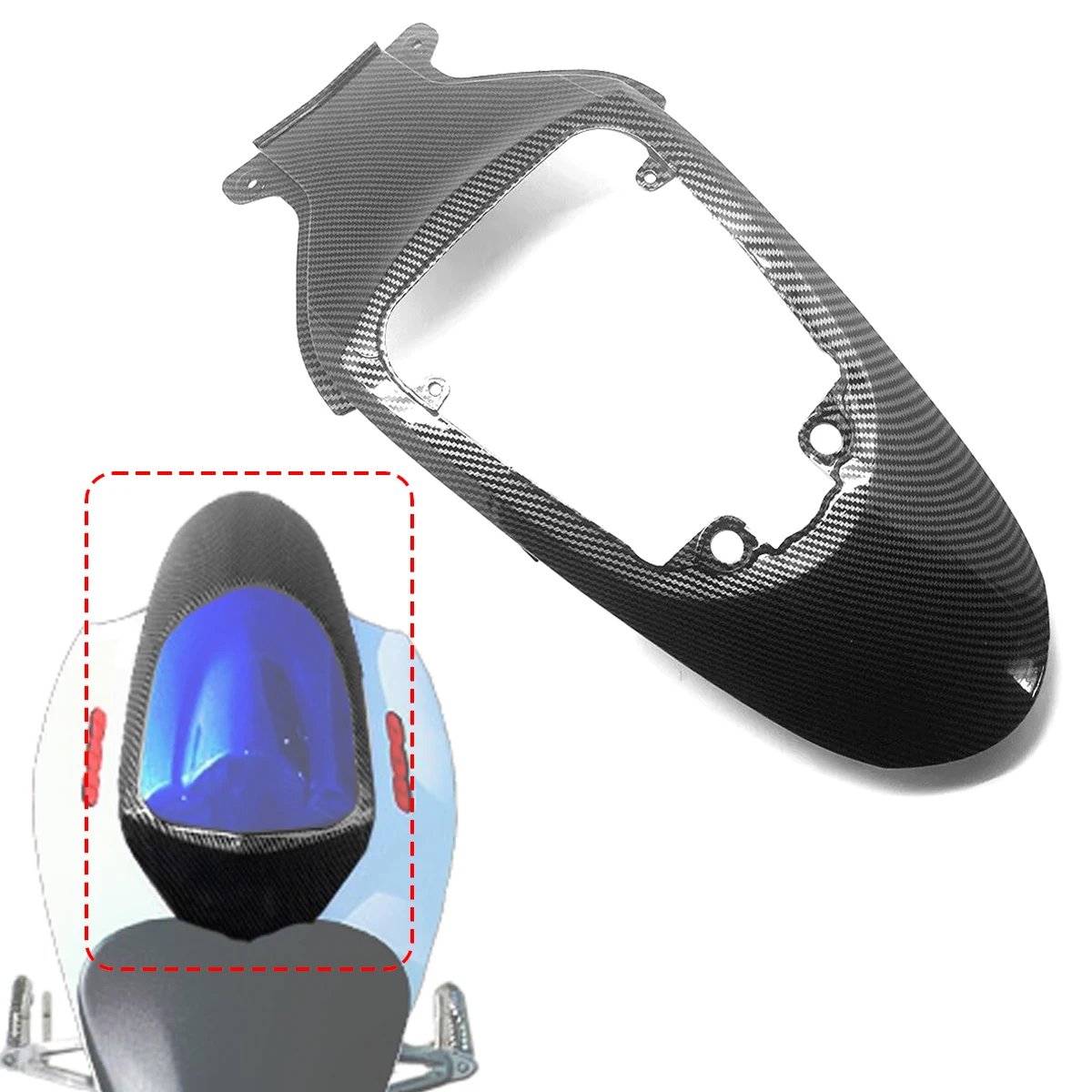 

Carbon Fiber Pattern Rear Seat Bottom Tail Fairing Cove Fender Cowls for suzuki gsx-r600 gsx-r750 gsxr 600 750 2006 - 2007 k6 k7