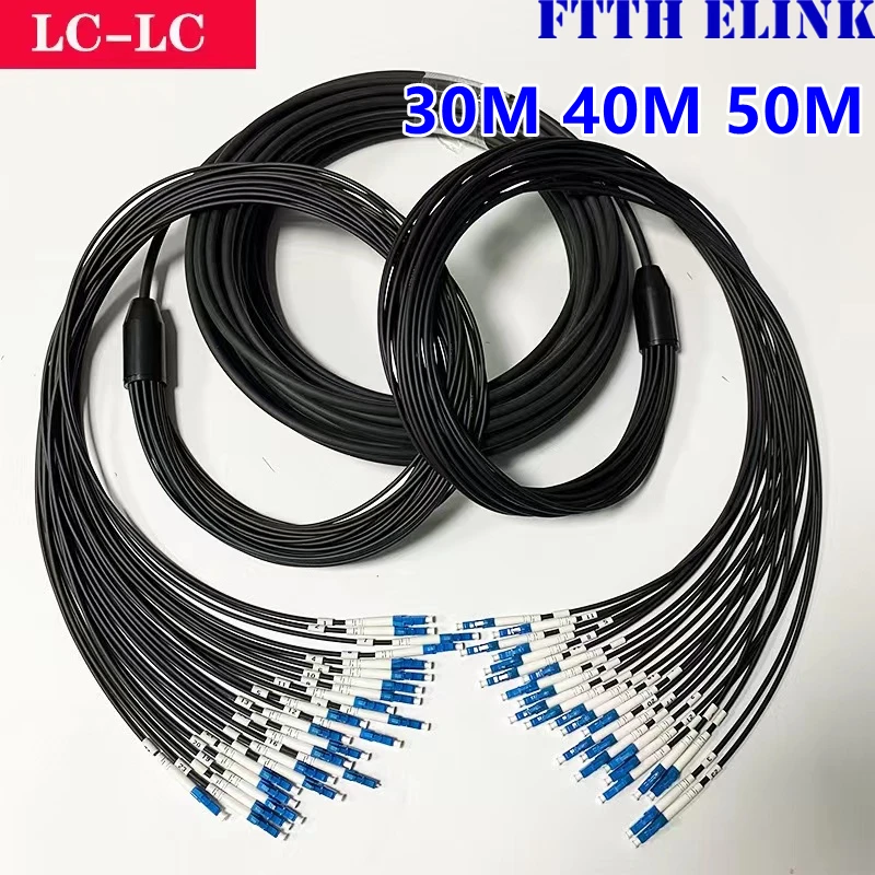 

24C Armored Fiber optic Patch cord 30m 40m 50m LC SC FC APC ST TPU LSZH outdoor waterproof 24 cores 24 fibers jumper FTTH