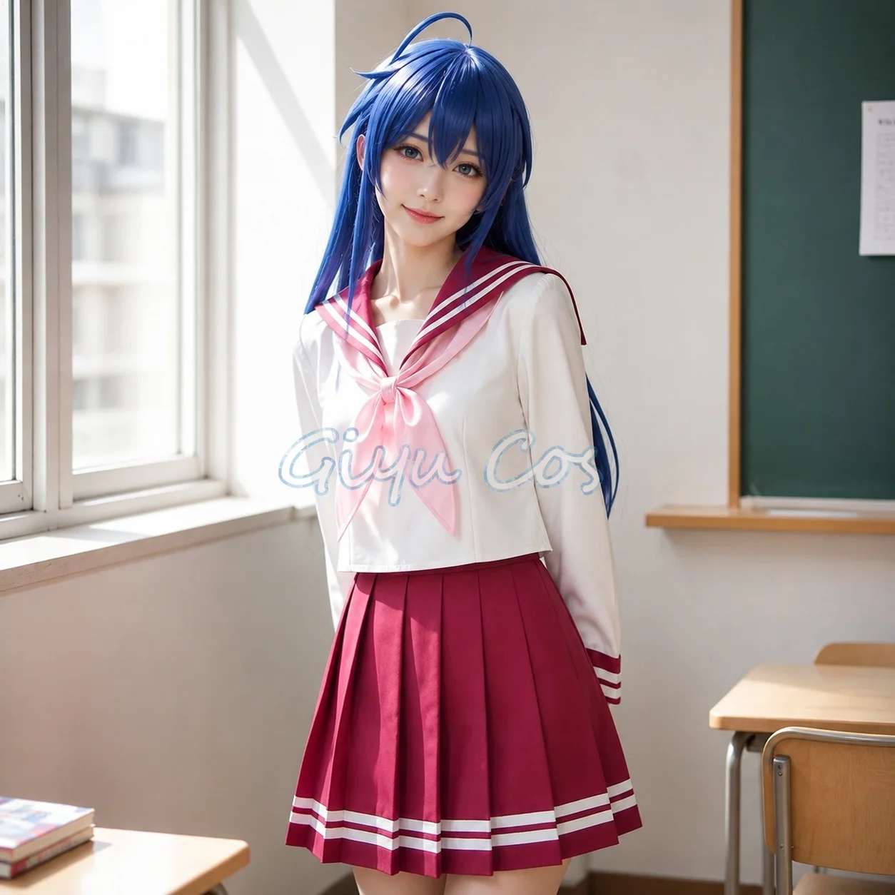 Lucky Star Miyuki Takara Cosplay-Kostüm, komplettes Set, Karnevalsuniform, Halloween-Party, Maskerade für Frauen, Anime