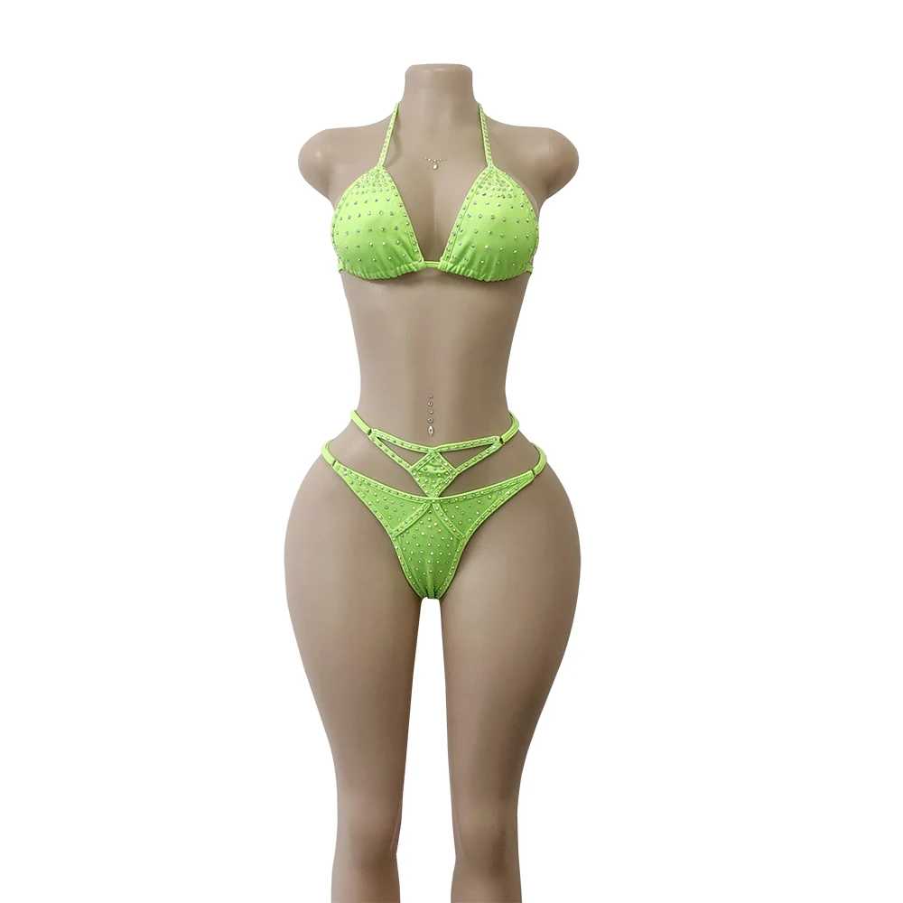 Ensemble de tenues de pole dance pour femmes en nylon et spandex, haut sexy pour femmes, vêtements de danse exotiques, vêtements de performance avec strass