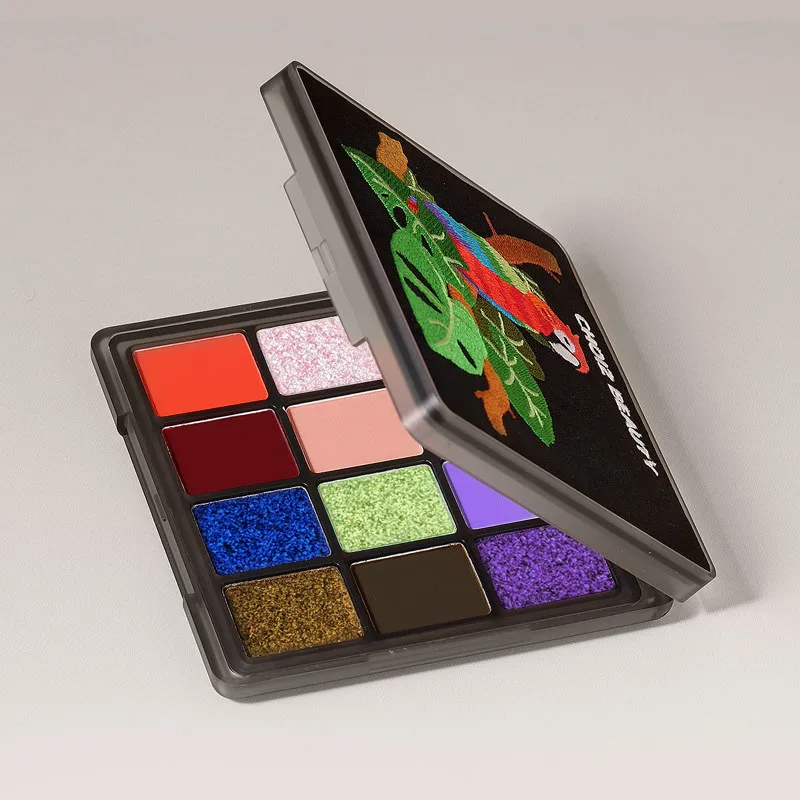 CHOIZ BEAUTY 12-Color Sparkle Eyeshadow Palette Glitter & Shimmer Makeup Kit, Highly Pigmented Colorful Eye Shadow Palette