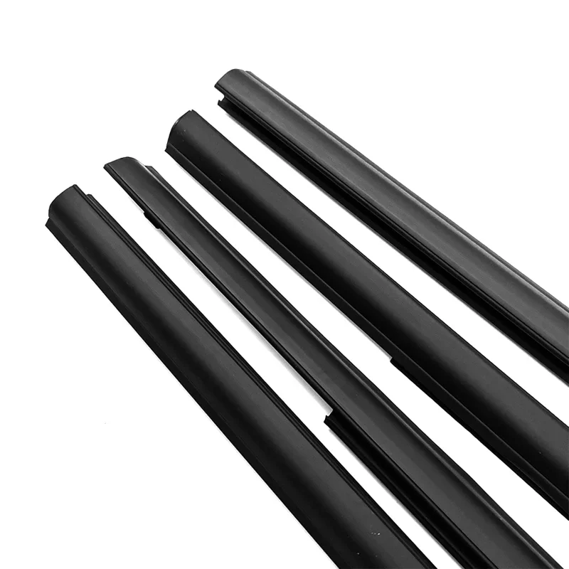 For Nissan X-Trail T31 2008-2013 4pcs Car Outer Windows Rubber Weatherstrip Sealing Strip Door Moulding Trim Glass Windshield