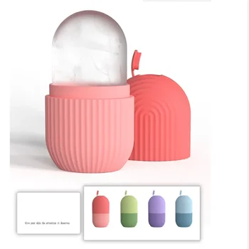 רשת קרח יופי פנים, עובש סיליקון, מגש כדור קרח וקוביות קרח באחד, הרמת העור ואדמומיות אקנה מרגיע