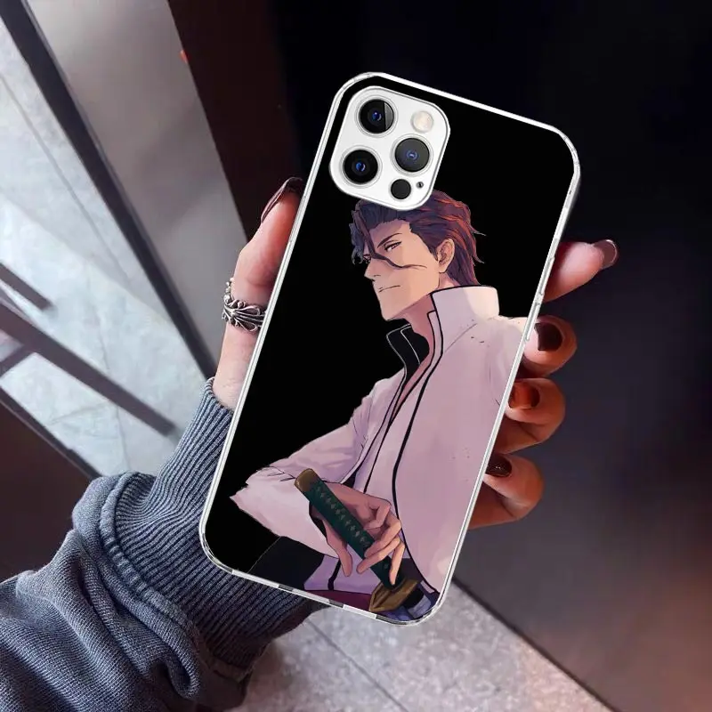 Bleach Aizen Sousuke Phone Case for Apple iPhone 16 15 14 Plus 13 12 Mini 11 Pro Max X XR XS 7 + 7G 8G SE 2020 Soft Cover