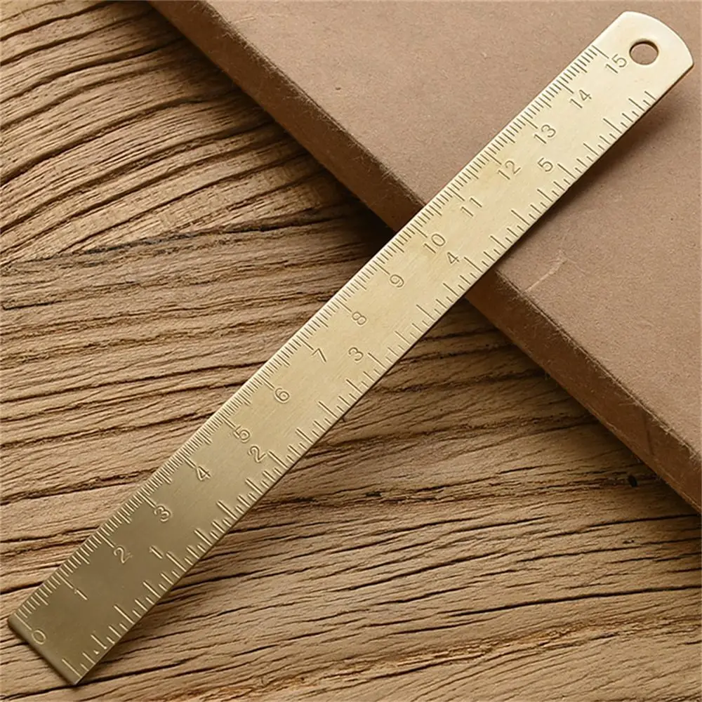 Gift Measuring Tool Drawing Tools Stationery Protractor Painting Metal Ruler Straight Ruler Brass Ruler Triangle Ruler