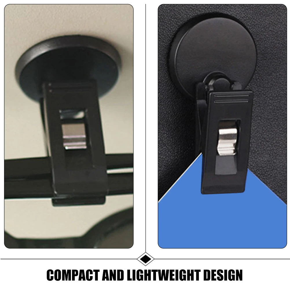 

2Pcs Vehicle Invoice Ticket Clip Holder with Card Storage Mount for Parking Permit Transponder Easy Stick Adhesive Car Accessory