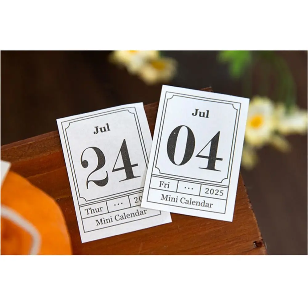 

367Sheets Tearable 2025 Calendar Book Portable January to December 2025 Mini Desk Calendar Thick Paper Planner Stickers